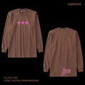 AMNESIA "GLOCK TEE" LONG SLEEVE (Pink/Brown)