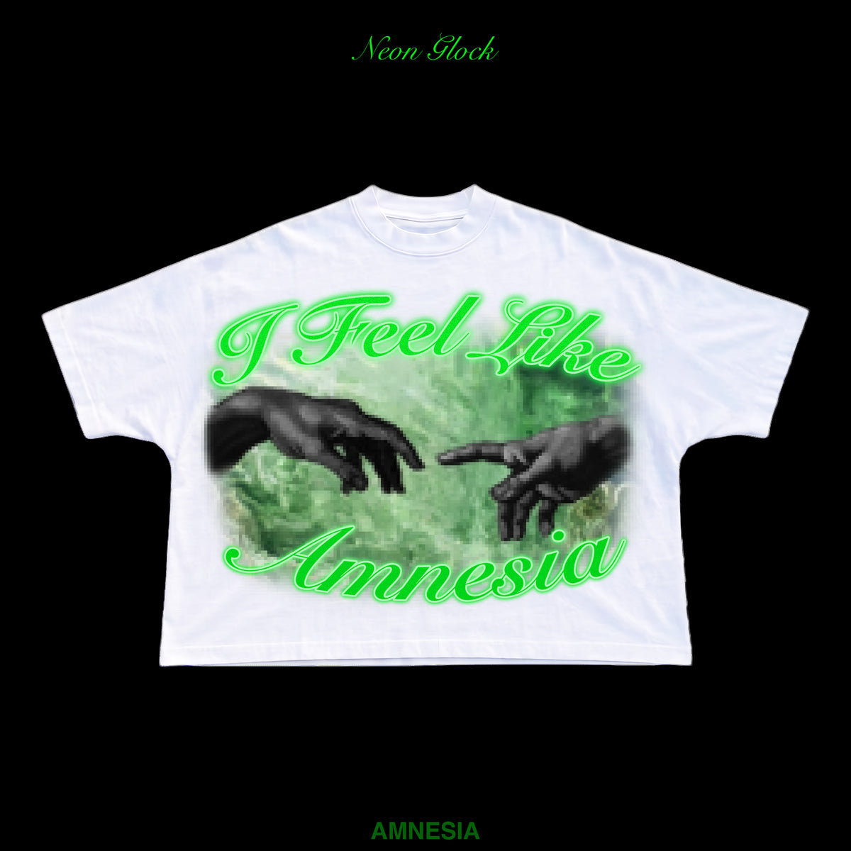 AMNESIA "MEMORY OF GOD TEE" (Green/White)