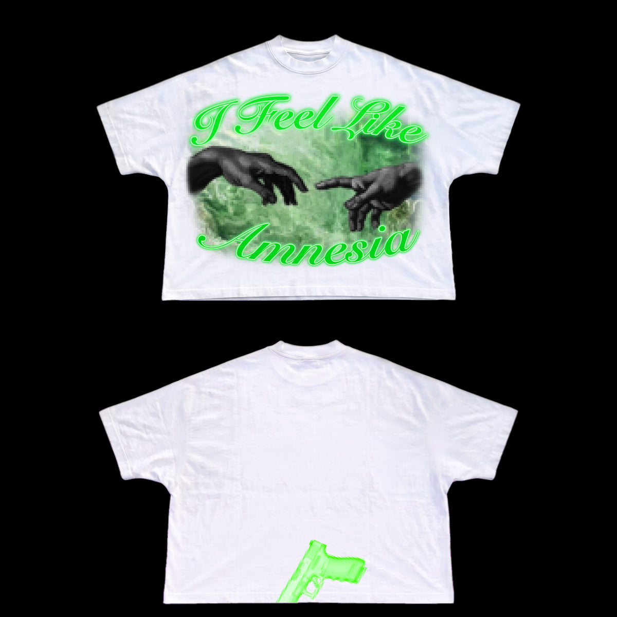AMNESIA "MEMORY OF GOD TEE" (Green/White)
